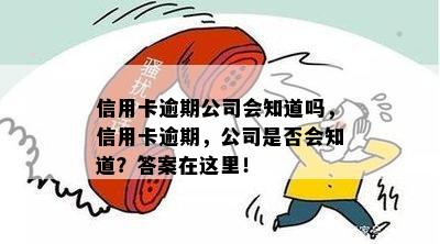 信用卡逾期公司会知道吗，信用卡逾期，公司是否会知道？答案在这里！