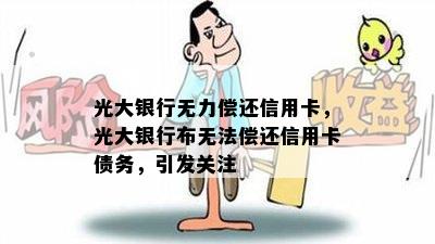 光大银行无力偿还信用卡，光大银行布无法偿还信用卡债务，引发关注