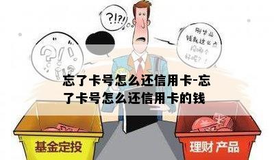 忘了卡号怎么还信用卡-忘了卡号怎么还信用卡的钱