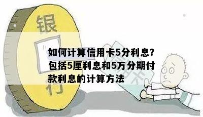 如何计算信用卡5分利息？包括5厘利息和5万分期付款利息的计算方法