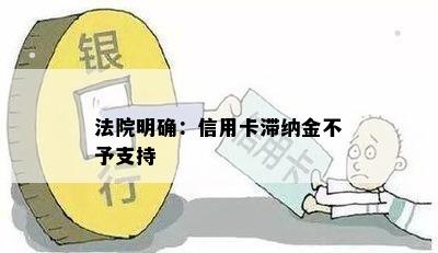 法院明确：信用卡滞纳金不予支持