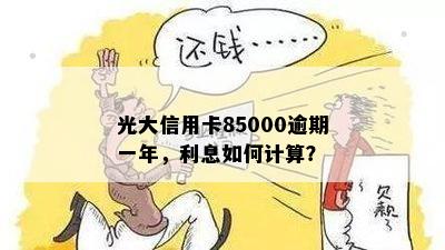 光大信用卡85000逾期一年，利息如何计算？