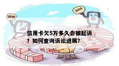 信用卡欠5万多久会被起诉？如何查询诉讼进展？