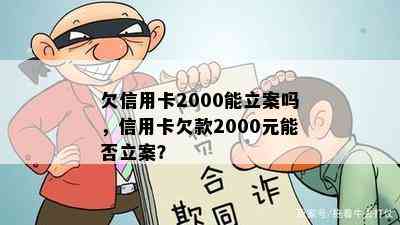 欠信用卡2000能立案吗，信用卡欠款2000元能否立案？