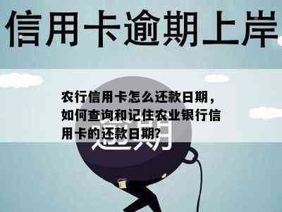 农行信用卡怎么还款日期，如何查询和记住农业银行信用卡的还款日期？