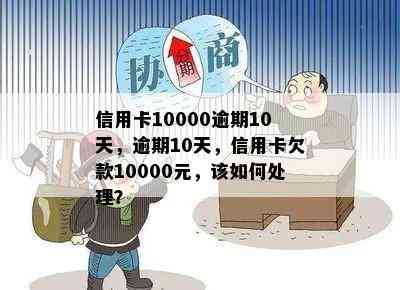 信用卡10000逾期10天，逾期10天，信用卡欠款10000元，该如何处理？