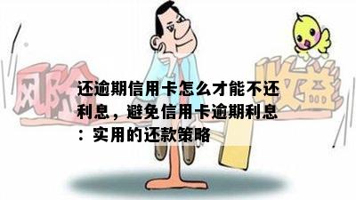 还逾期信用卡怎么才能不还利息，避免信用卡逾期利息：实用的还款策略