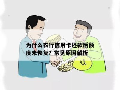 为什么农行信用卡还款后额度未恢复？常见原因解析