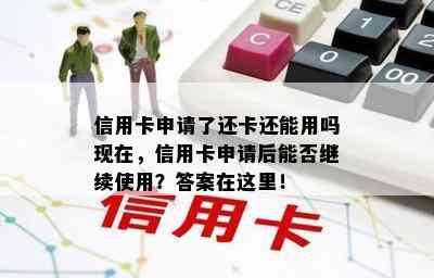 信用卡申请了还卡还能用吗现在，信用卡申请后能否继续使用？答案在这里！