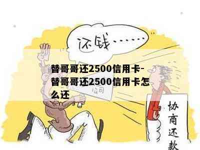 替哥哥还2500信用卡-替哥哥还2500信用卡怎么还