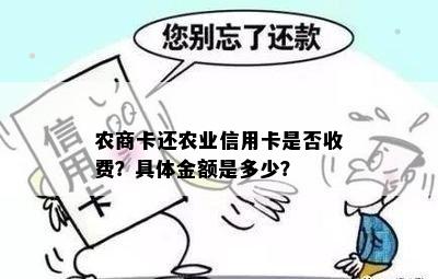 农商卡还农业信用卡是否收费？具体金额是多少？