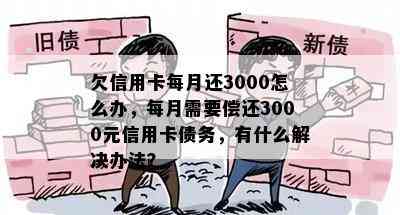 欠信用卡每月还3000怎么办，每月需要偿还3000元信用卡债务，有什么解决办法？