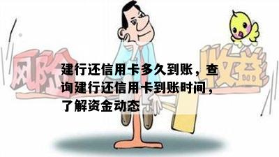 建行还信用卡多久到账，查询建行还信用卡到账时间，了解资金动态