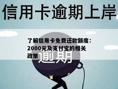 了解信用卡免费还款额度：2000元及支付宝的相关政策