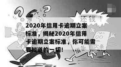 2020年信用卡逾期立案标准，揭秘2020年信用卡逾期立案标准，你可能需要知道的一切！