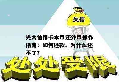 光大信用卡本币还外币操作指南：如何还款、为什么还不了？