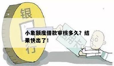 小象额度借款审核多久？结果快出了！