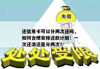 还信用卡可以分两次还吗，如何合理安排还款计划：一次还清还是分两次？