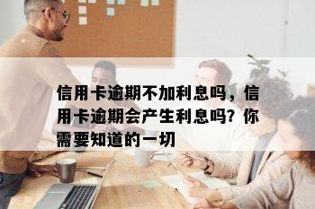 信用卡逾期不加利息吗，信用卡逾期会产生利息吗？你需要知道的一切