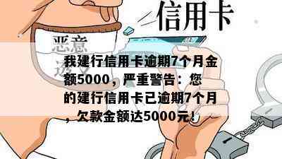 我建行信用卡逾期7个月金额5000，严重警告：您的建行信用卡已逾期7个月，欠款金额达5000元！