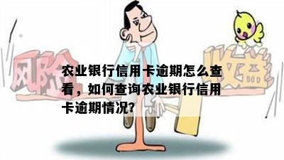 农业银行信用卡逾期怎么查看，如何查询农业银行信用卡逾期情况？