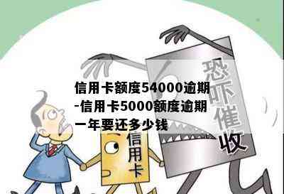 信用卡额度54000逾期-信用卡5000额度逾期一年要还多少钱